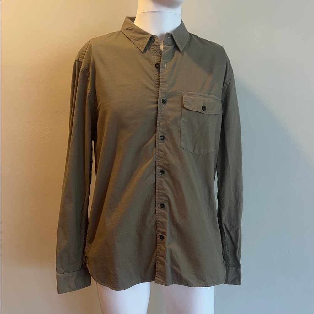 Baldwin Men's Olive Button-Down Shirt